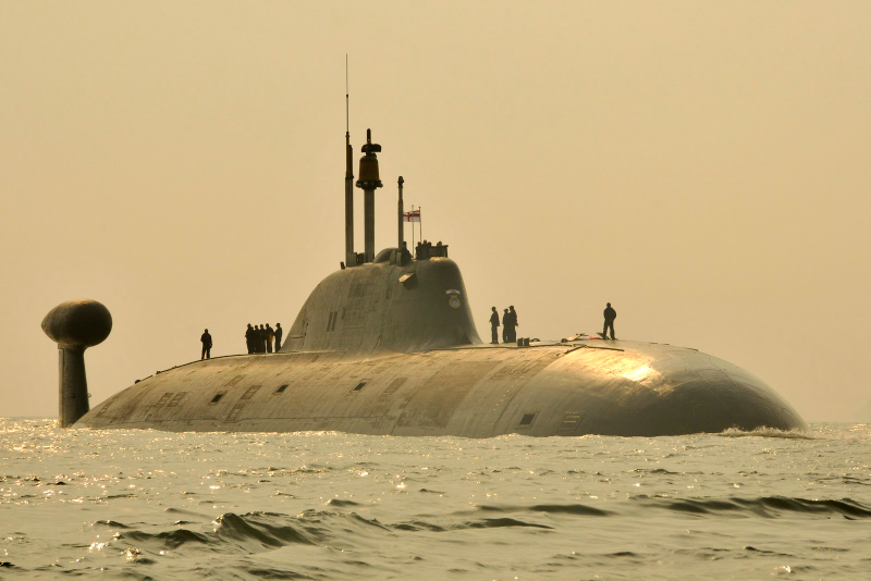 The INS Chakra seen during delivery to the Indian Navy. Indian Navy photo